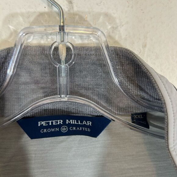 Peter Millar crown crafted mens vest XXL Grey flannel lined soft shell golf zip - Picture 2 of 14